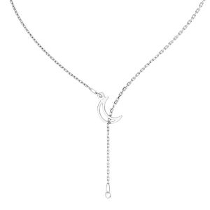 Necklace base with moon*sterling silver 925*CHAIN 39 (A 030)