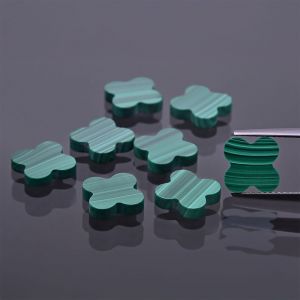 Clover from malachite 8x8 MM