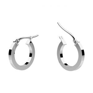 Round hoop earrings 1,6 cm with clasp*sterling silver AG 925*KL-KB OR 2x12 mm