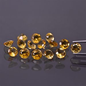 Round stone, cone - citrine 4 MM