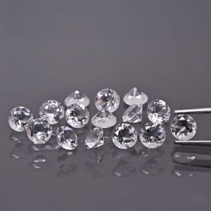 Round stone, cone - White topaz 3 MM