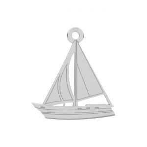 Pendant - Airplane*sterling silver AG 925*LKM-3452 - 0,50 15x16,5 mm