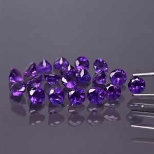 Round stone, cone - Amethyst 3 MM
