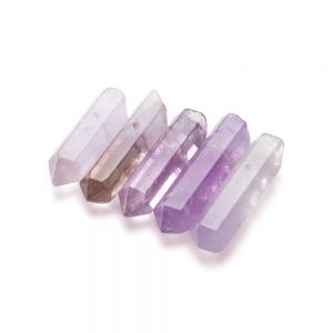 Pendant icicle with hole - Amethyst Jade 30 MM