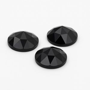 Round stone, rose cut - Onyx 15.1 MM