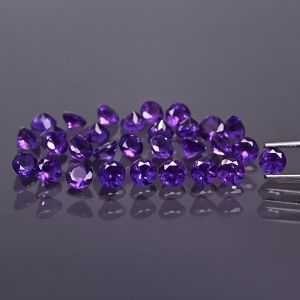 Round stone, cone cut - Amethyst 2 MM