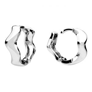 Leverbacks - round earring with rays*sterling silver AG 925*BZO OWS-01123 12,8x14 mm