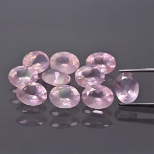 Oval stone, cone cut - Rose Quartz 7x5 MM