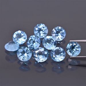Round stone, cone cut - Sky Topaz 4 MM