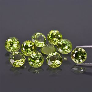Round stone, cone cut - Peridot 6 MM