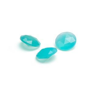 Round stone, rose cone cut - Turquoise Chalcedony 12 MM