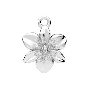 Pendant - flower, lilac*sterling silver AG 925*CON-1 ODL-01624 12x15 mm