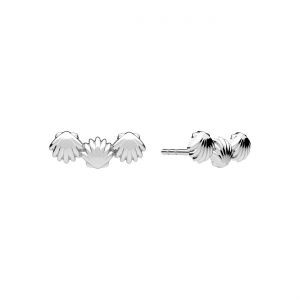 Round earrings - flower*sterling silver AG 925*KLS ODL-01611 4,5x11,5 mm