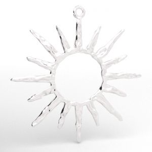 Pendant - double flower*sterling silver AG 925*CON-1 S-CHARM 829 29,9x31,5 mm