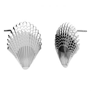 Stud earring - shells*sterling silver AG 925*KLS ODL-01617 15,4x20,7 mm