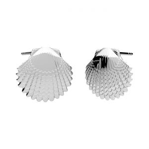 Stud earring - shells*sterling silver AG 925*KLS ODL-01619 14,7x15,5 mm