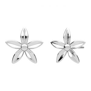 Small flower stud earring*sterling silver AG 925*KLS ODL-01621 13,9x14,6 mm