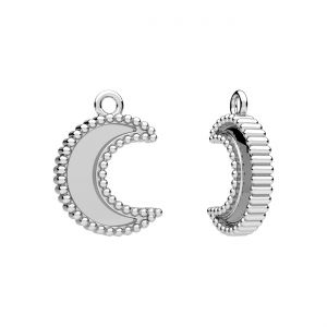 Moon pendant, resin base*sterling silver AG 925*CON-1 ODL-01614 12,4x17 mm