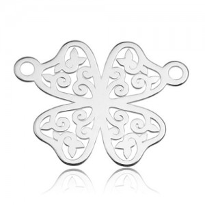 Openwork connector pendant - clover*sterling silver AG 925*BL 308 - 0,4 mm