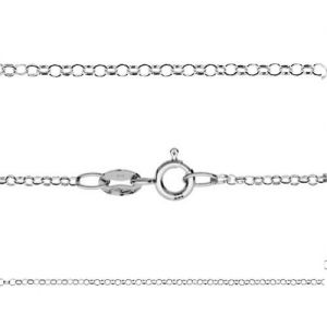Rolo chain with clasp, diamond cut*sterling silver AG 925*R000S DN - 45 cm