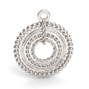 Pendant - decorative hoops*sterling silver AG 925*S-CHARM 729  