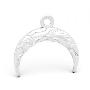 Pendant - textured moon*sterling silver AG 925*S-CHARM 807