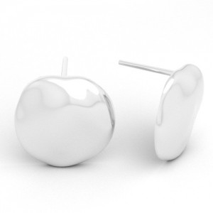 Stud earring - irregular circle*sterling silver AG 925*SZ 166