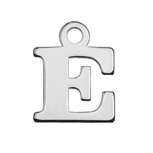 Zawieszka litera E, srebro 925 MBL E - 0,4 mm