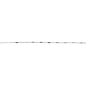 Chain by the meter - Ankier type with a long cube*sterling silver AG 925*A 030 D4L 1x3 mm