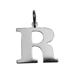 Pendant - letter R*sterling silver AG 925*BL R - 0,4 mm