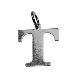 Pendant - letter T*sterling silver AG 925*BL T - 0,4 mm