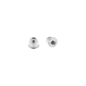Silver back stopper (silicone inside), earnuts*sterling silver AG 925*SL 10 3,2x3,5 mm