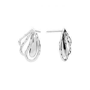 Stud earring - teardrop*sterling silver AG 925*KLS ODL-01652 10,6x16,6 mm L+P