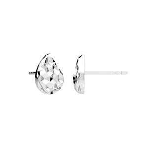 Teardrop stud earring*sterling silver AG 925*KLS ODL-01653 7x9,7 mm