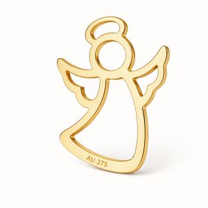 Gold filigree connector pendant - angel*gold AU 375*LKZ9K-30026 - 0,30 11,5x15,7 mm