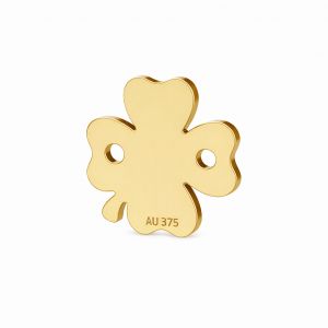 Clover leaf pendant connector*gold AU 375*LKZ9K-30023 - 0,30 10x10 mm