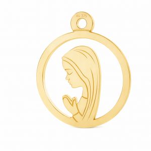 Gold medallion - Our Lady of Fatima*gold AU 375*LKZ9K-30021 - 0,30 10,5x12,9 mm