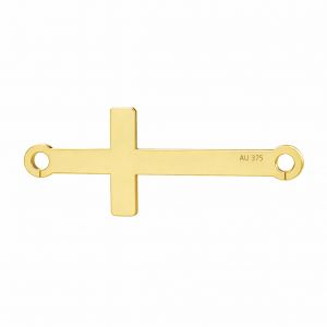 Gold connector pendant - cross*gold AU 375*LKZ9K-30020 - 0,30 9x23 mm