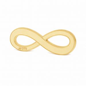 Gold connector pendant - infinity sign*gold AU 375*LKZ9K-30015 - 0,30 6x16 mm