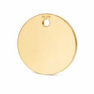 Gold pendant - round plate*gold AU 375*LKZ9K-30010 - 0,30 10x10 mm