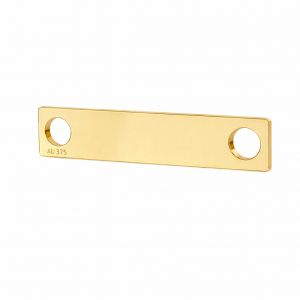 Gold connector pendant - rectangle with two holes*gold AU 375*LKZ9K-30008 - 0,30 5x23 mm
