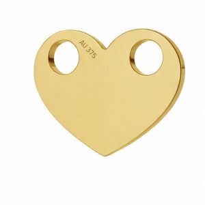 Gold connector pendant - celebrity - heart*gold AU 375*LKZ9K-30007 - 0,30 9,4x12 mm