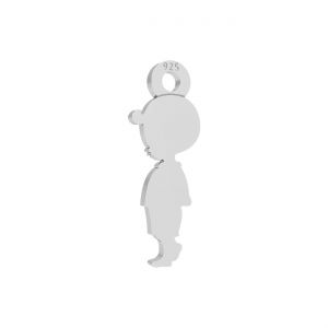Pendant - boy*sterling silver AG 925*LKM-3473 - 0,50 4,5x12,6 mm
