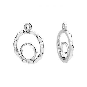 Pendant - circle, setting for natural stones, cone 6 mm*sterling silver AG 925*CON-1 OWS-01314 13,5x16 mm
