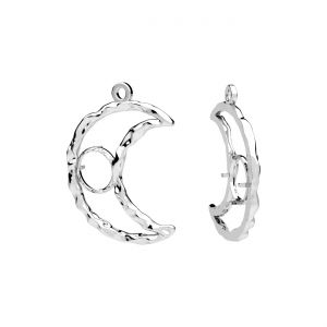 Pendant - moon, setting for natural stones, cone 6 mm*sterling silver AG 925*CON-1 OWS-01314 13,5x16 mm