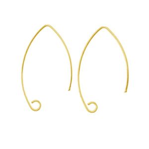 Ear wire marquise*brass*BRASS BRY 2 0.8x17.2x28.5 mm