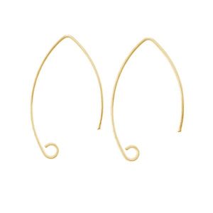 Ear wire marquise*brass*BRASS BRY 2 0.8x17.2x28.5 mm