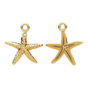 Pendant - starfish*brass*BRASS ODL-00070 14.5x15.5 mm