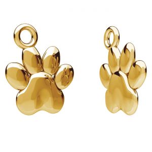 Pendant - dog paw*brass*BRASS ODL-00004 10x12 mm