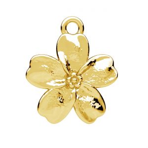 Pendant flower - forget-me-not*brass*BRASS ODL-01361 13.3x15.4 mm